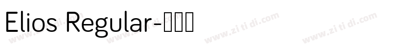 Elios Regular字体转换